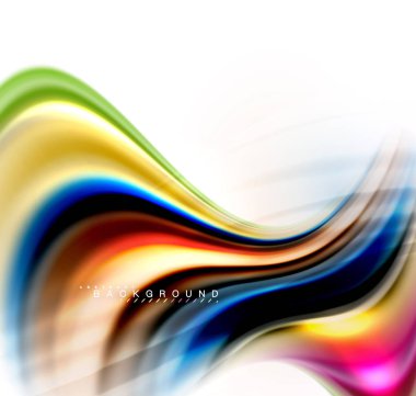 Sıvı sıvı karıştırma renkler konsepti üzerine açık gri renkli, dalga ve girdap eğrisi akışı satır, trendy soyut düzeni şablonu iş sunumu, app duvar kağıdı başlık sayfası, poster veya duvar kağıdı için