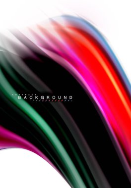 Sıvı sıvı karıştırma renkler konsepti üzerine açık gri renkli, dalga ve girdap eğrisi akışı satır, trendy soyut düzeni şablonu iş sunumu, app duvar kağıdı başlık sayfası, poster veya duvar kağıdı için