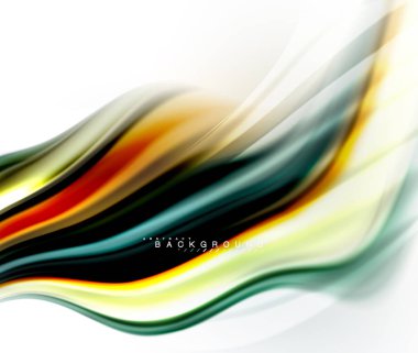 Sıvı sıvı karıştırma renkler konsepti üzerine açık gri renkli, dalga ve girdap eğrisi akışı satır, trendy soyut düzeni şablonu iş sunumu, app duvar kağıdı başlık sayfası, poster veya duvar kağıdı için