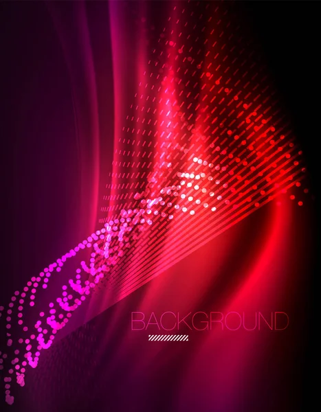 Yumuşak ışık efekti, parlak parlak neon koyu arka plan üzerinde düz çizgiler. Enerji Teknoloji fikir