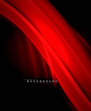 Neon parlayan dalga, sihirli enerji ve ışık arka plan. Vektör duvar kağıdı şablonu