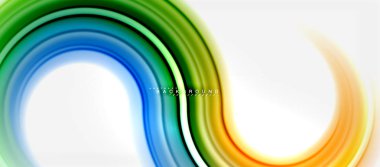 Gökkuşağı sıvı renkli arka plan - girdap ve daireler, bükülmüş sıvı renkler, renkli mermer veya plastik dalgalı doku zemin, çok renkli şablonu için iş veya teknoloji