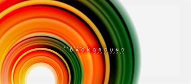 Gökkuşağı sıvı renkli arka plan - girdap ve daireler, bükülmüş sıvı renkler, renkli mermer veya plastik dalgalı doku zemin, çok renkli şablonu için iş veya teknoloji