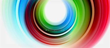 Gökkuşağı sıvı renkli arka plan - girdap ve daireler, bükülmüş sıvı renkler, renkli mermer veya plastik dalgalı doku zemin, çok renkli şablonu için iş veya teknoloji