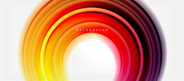 Gökkuşağı sıvı renkli arka plan - girdap ve daireler, bükülmüş sıvı renkler, renkli mermer veya plastik dalgalı doku zemin, çok renkli şablonu için iş veya teknoloji