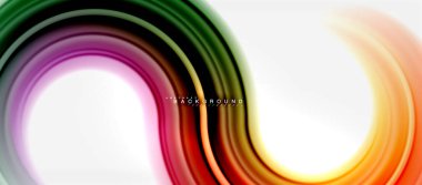 Gökkuşağı sıvı renkli arka plan - girdap ve daireler, bükülmüş sıvı renkler, renkli mermer veya plastik dalgalı doku zemin, çok renkli şablonu için iş veya teknoloji