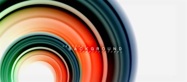 Gökkuşağı sıvı renkli arka plan - girdap ve daireler, bükülmüş sıvı renkler, renkli mermer veya plastik dalgalı doku zemin, çok renkli şablonu için iş veya teknoloji