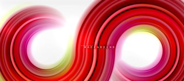 Gökkuşağı sıvı renkli arka plan - girdap ve daireler, bükülmüş sıvı renkler, renkli mermer veya plastik dalgalı doku zemin, çok renkli şablonu için iş veya teknoloji