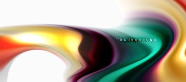 Sıvı sıvı karıştırma konsepti üzerine açık gri renkli, eğri akışı, iş veya teknoloji sunu veya web broşür kapak, duvar kağıdı için trendy soyut düzeni şablonu renkleri. Vektör çizim