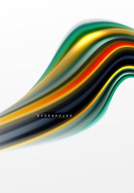 Sıvı sıvı karıştırma renkler konsepti üzerine açık gri renkli, eğri akışı, trendy soyut düzeni şablonu iş veya teknoloji sunu veya web broşür kapak için duvar kağıdı