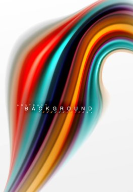 Sıvı sıvı karıştırma renkler konsepti üzerine açık gri renkli, eğri akışı, trendy soyut düzeni şablonu iş veya teknoloji sunu veya web broşür kapak için duvar kağıdı