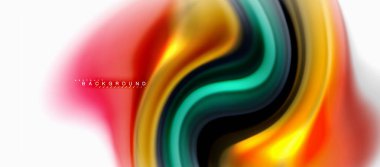 Sıvı sıvı karıştırma renkler konsepti üzerine açık gri renkli, eğri akışı, trendy soyut düzeni şablonu iş veya teknoloji sunu veya web broşür kapak için duvar kağıdı