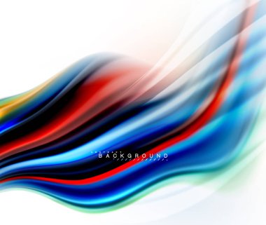 Sıvı sıvı karıştırma renkler konsepti üzerine açık gri renkli, dalga ve girdap eğrisi akışı satır, trendy soyut düzeni şablonu iş sunumu, app duvar kağıdı başlık sayfası, poster veya duvar kağıdı için