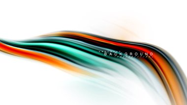 Sıvı sıvı karıştırma renkler konsepti üzerine açık gri renkli, dalga ve girdap eğrisi akışı satır, trendy soyut düzeni şablonu iş sunumu, app duvar kağıdı başlık sayfası, poster veya duvar kağıdı için