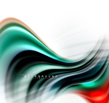 Sıvı sıvı karıştırma renkler konsepti üzerine açık gri renkli, dalga ve girdap eğrisi akışı satır, trendy soyut düzeni şablonu iş sunumu, app duvar kağıdı başlık sayfası, poster veya duvar kağıdı için