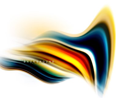 Sıvı sıvı karıştırma renkler konsepti üzerine açık gri renkli, dalga ve girdap eğrisi akışı satır, trendy soyut düzeni şablonu iş sunumu, app duvar kağıdı başlık sayfası, poster veya duvar kağıdı için