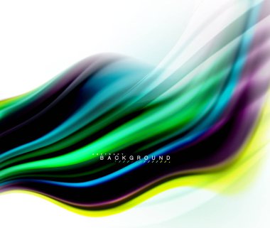 Sıvı sıvı karıştırma renkler konsepti üzerine açık gri renkli, dalga ve girdap eğrisi akışı satır, trendy soyut düzeni şablonu iş sunumu, app duvar kağıdı başlık sayfası, poster veya duvar kağıdı için