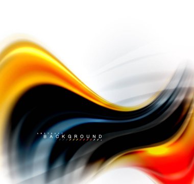 Sıvı sıvı karıştırma renkler konsepti üzerine açık gri renkli, dalga ve girdap eğrisi akışı satır, trendy soyut düzeni şablonu iş sunumu, app duvar kağıdı başlık sayfası, poster veya duvar kağıdı için