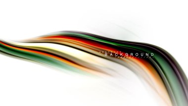 Sıvı sıvı karıştırma renkler konsepti üzerine açık gri renkli, dalga ve girdap eğrisi akışı satır, trendy soyut düzeni şablonu iş sunumu, app duvar kağıdı başlık sayfası, poster veya duvar kağıdı için