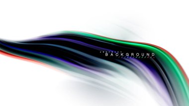 Sıvı sıvı karıştırma renkler konsepti üzerine açık gri renkli, dalga ve girdap eğrisi akışı satır, trendy soyut düzeni şablonu iş sunumu, app duvar kağıdı başlık sayfası, poster veya duvar kağıdı için