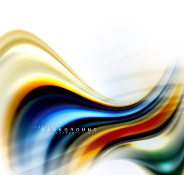 Sıvı sıvı karıştırma renkler konsepti üzerine açık gri renkli, dalga ve girdap eğrisi akışı satır, trendy soyut düzeni şablonu iş sunumu, app duvar kağıdı başlık sayfası, poster veya duvar kağıdı için