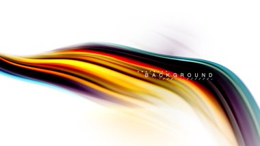 Sıvı sıvı karıştırma renkler konsepti üzerine açık gri renkli, dalga ve girdap eğrisi akışı satır, trendy soyut düzeni şablonu iş sunumu, app duvar kağıdı başlık sayfası, poster veya duvar kağıdı için