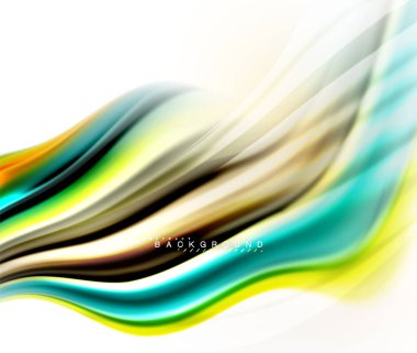 Sıvı sıvı karıştırma renkler konsepti üzerine açık gri renkli, dalga ve girdap eğrisi akışı satır, trendy soyut düzeni şablonu iş sunumu, app duvar kağıdı başlık sayfası, poster veya duvar kağıdı için