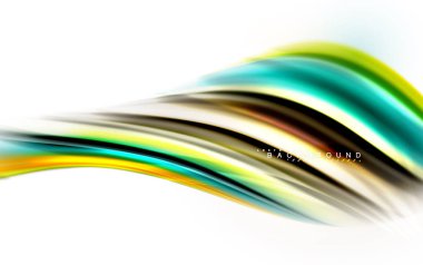 Sıvı sıvı karıştırma renkler konsepti üzerine açık gri renkli, dalga ve girdap eğrisi akışı satır, trendy soyut düzeni şablonu iş sunumu, app duvar kağıdı başlık sayfası, poster veya duvar kağıdı için