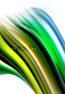 Sıvı sıvı karıştırma renkler konsepti üzerine açık gri renkli, dalga ve girdap eğrisi akışı satır, trendy soyut düzeni şablonu iş sunumu, app duvar kağıdı başlık sayfası, poster veya duvar kağıdı için