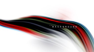 Sıvı sıvı karıştırma renkler konsepti üzerine açık gri renkli, dalga ve girdap eğrisi akışı satır, trendy soyut düzeni şablonu iş sunumu, app duvar kağıdı başlık sayfası, poster veya duvar kağıdı için