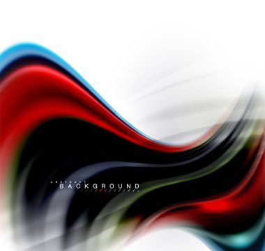 Sıvı sıvı karıştırma renkler konsepti üzerine açık gri renkli, dalga ve girdap eğrisi akışı satır, trendy soyut düzeni şablonu iş sunumu, app duvar kağıdı başlık sayfası, poster veya duvar kağıdı için