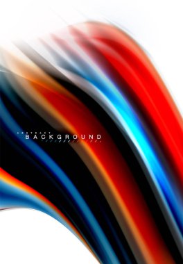 Sıvı sıvı karıştırma renkler konsepti üzerine açık gri renkli, dalga ve girdap eğrisi akışı satır, trendy soyut düzeni şablonu iş sunumu, app duvar kağıdı başlık sayfası, poster veya duvar kağıdı için