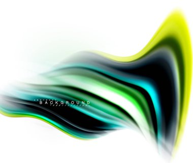 Sıvı sıvı karıştırma renkler konsepti üzerine açık gri renkli, dalga ve girdap eğrisi akışı satır, trendy soyut düzeni şablonu iş sunumu, app duvar kağıdı başlık sayfası, poster veya duvar kağıdı için