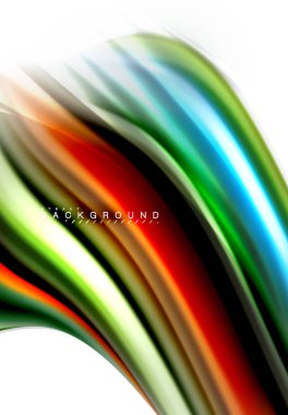 Sıvı sıvı karıştırma renkler konsepti üzerine açık gri renkli, dalga ve girdap eğrisi akışı satır, trendy soyut düzeni şablonu iş sunumu, app duvar kağıdı başlık sayfası, poster veya duvar kağıdı için