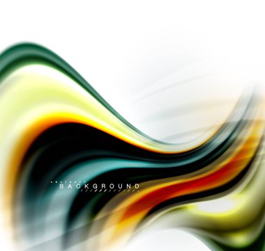 Sıvı sıvı karıştırma renkler konsepti üzerine açık gri renkli, dalga ve girdap eğrisi akışı satır, trendy soyut düzeni şablonu iş sunumu, app duvar kağıdı başlık sayfası, poster veya duvar kağıdı için