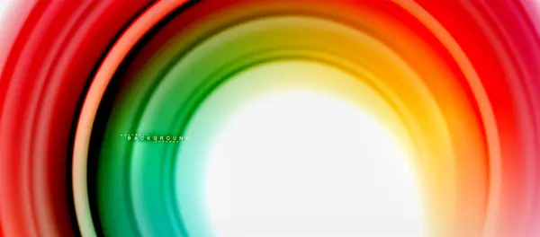 Fondo abstracto de la línea de color fluido arco iris - remolino y círculos, diseño de colores líquidos retorcidos, mármol colorido o fondo de textura ondulada de plástico, plantilla multicolor para negocios o tecnología — Archivo Imágenes Vectoriales