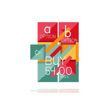 Kare seçeneğinin Infographic afiş. Bilgi ve veri görselleştirme, geometrik tasarım