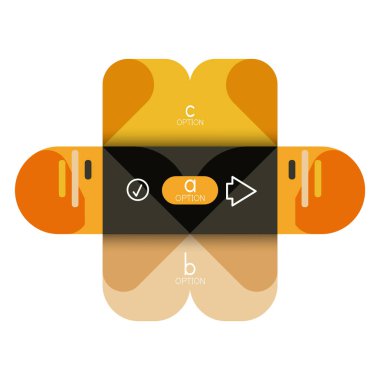 Infographics seçeneği ve adım adım içinde yuvarlak kareler, grafik, grafik, diyagram seçenekleri, parçalar, süreçleri ile unsuru