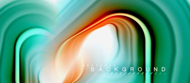 Gökkuşağı sıvı soyut girdap şekli, bükülmüş sıvı renkler tasarım, renkli mermer veya plastik dalgalı doku arka plan, çok renkli şablonu için iş veya teknoloji sunu veya web broşürü