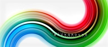 Gökkuşağı sıvı renkli arka plan - girdap ve daireler, bükülmüş sıvı renkler, renkli mermer veya plastik dalgalı doku zemin, çok renkli şablonu için iş veya teknoloji