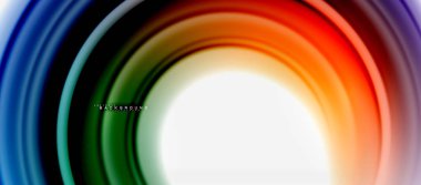 Gökkuşağı sıvı renkli arka plan - girdap ve daireler, bükülmüş sıvı renkler, renkli mermer veya plastik dalgalı doku zemin, çok renkli şablonu için iş veya teknoloji