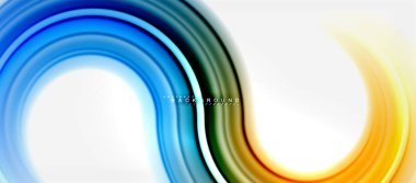 Gökkuşağı sıvı renkli arka plan - girdap ve daireler, bükülmüş sıvı renkler, renkli mermer veya plastik dalgalı doku zemin, çok renkli şablonu için iş veya teknoloji