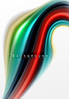 Sıvı sıvı karıştırma renkler konsepti üzerine açık gri renkli, eğri akışı, trendy soyut düzeni şablonu iş veya teknoloji sunu veya web broşür kapak için duvar kağıdı