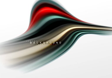 Sıvı sıvı karıştırma renkler konsepti üzerine açık gri renkli, eğri akışı, trendy soyut düzeni şablonu iş veya teknoloji sunu veya web broşür kapak için duvar kağıdı