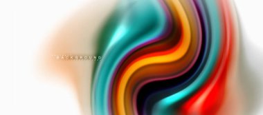 Sıvı sıvı karıştırma renkler konsepti üzerine açık gri renkli, eğri akışı, trendy soyut düzeni şablonu iş veya teknoloji sunu veya web broşür kapak için duvar kağıdı