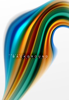 Sıvı sıvı karıştırma renkler konsepti üzerine açık gri renkli, eğri akışı, trendy soyut düzeni şablonu iş veya teknoloji sunu veya web broşür kapak için duvar kağıdı