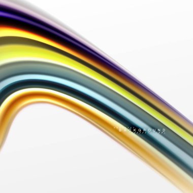 Sıvı sıvı karıştırma renkler konsepti üzerine açık gri renkli, eğri akışı, trendy soyut düzeni şablonu iş veya teknoloji sunu veya web broşür kapak için duvar kağıdı