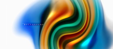 Sıvı sıvı karıştırma renkler konsepti üzerine açık gri renkli, eğri akışı, trendy soyut düzeni şablonu iş veya teknoloji sunu veya web broşür kapak için duvar kağıdı