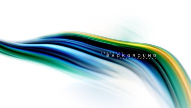 Sıvı sıvı karıştırma renkler konsepti üzerine açık gri renkli, dalga ve girdap eğrisi akışı satır, trendy soyut düzeni şablonu iş sunumu, app duvar kağıdı başlık sayfası, poster veya duvar kağıdı için