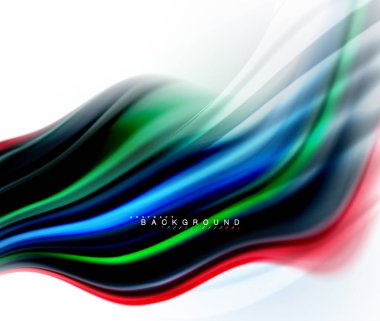 Sıvı sıvı karıştırma renkler konsepti üzerine açık gri renkli, dalga ve girdap eğrisi akışı satır, trendy soyut düzeni şablonu iş sunumu, app duvar kağıdı başlık sayfası, poster veya duvar kağıdı için